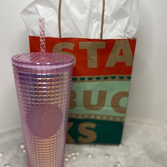 Starbucks NEW Pink Grid Cold Cup (24oz) - Picture 12 of 12